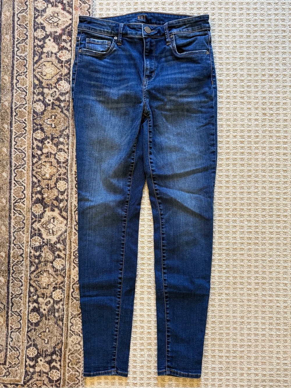 KUT From The Kloth Mia High Rise Toothpick Skinny Jeans Dark Wash 6L Long